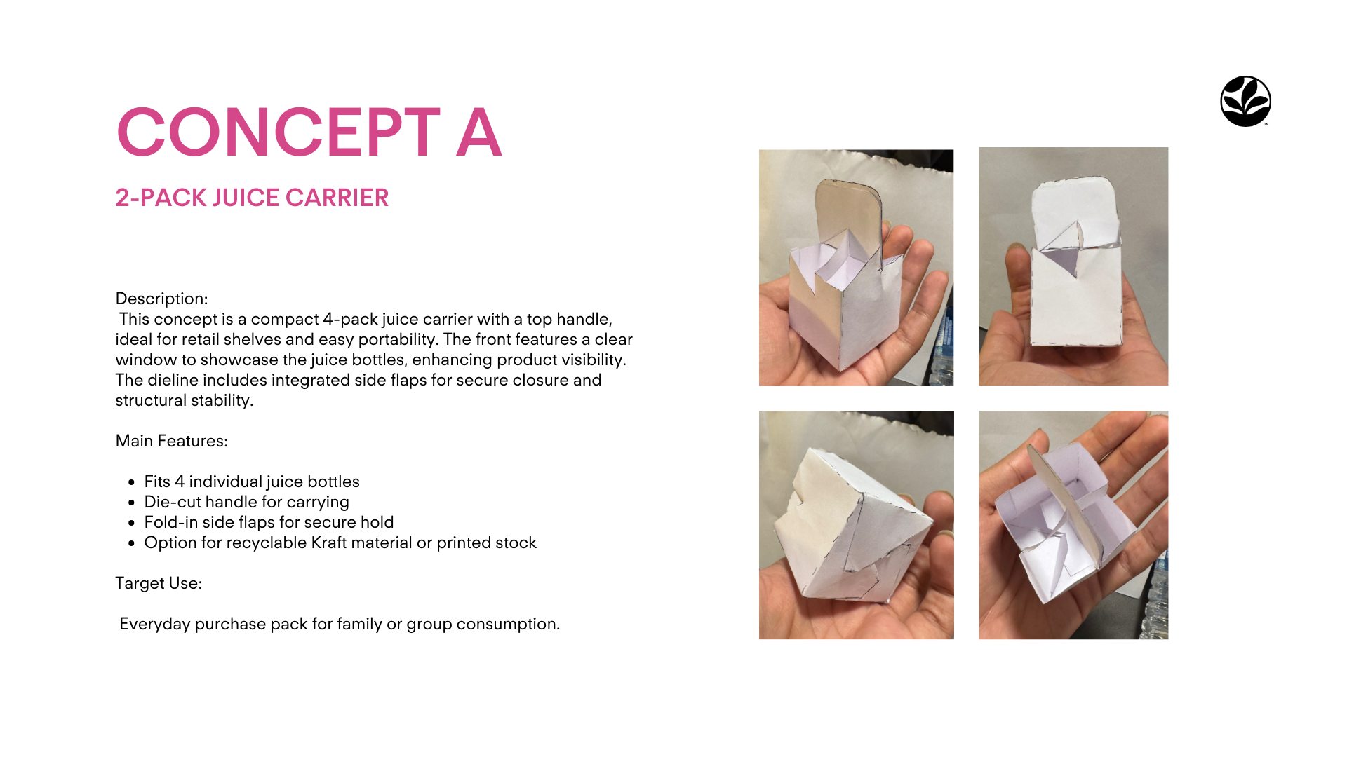 Concept A - 2-pack juice carrier