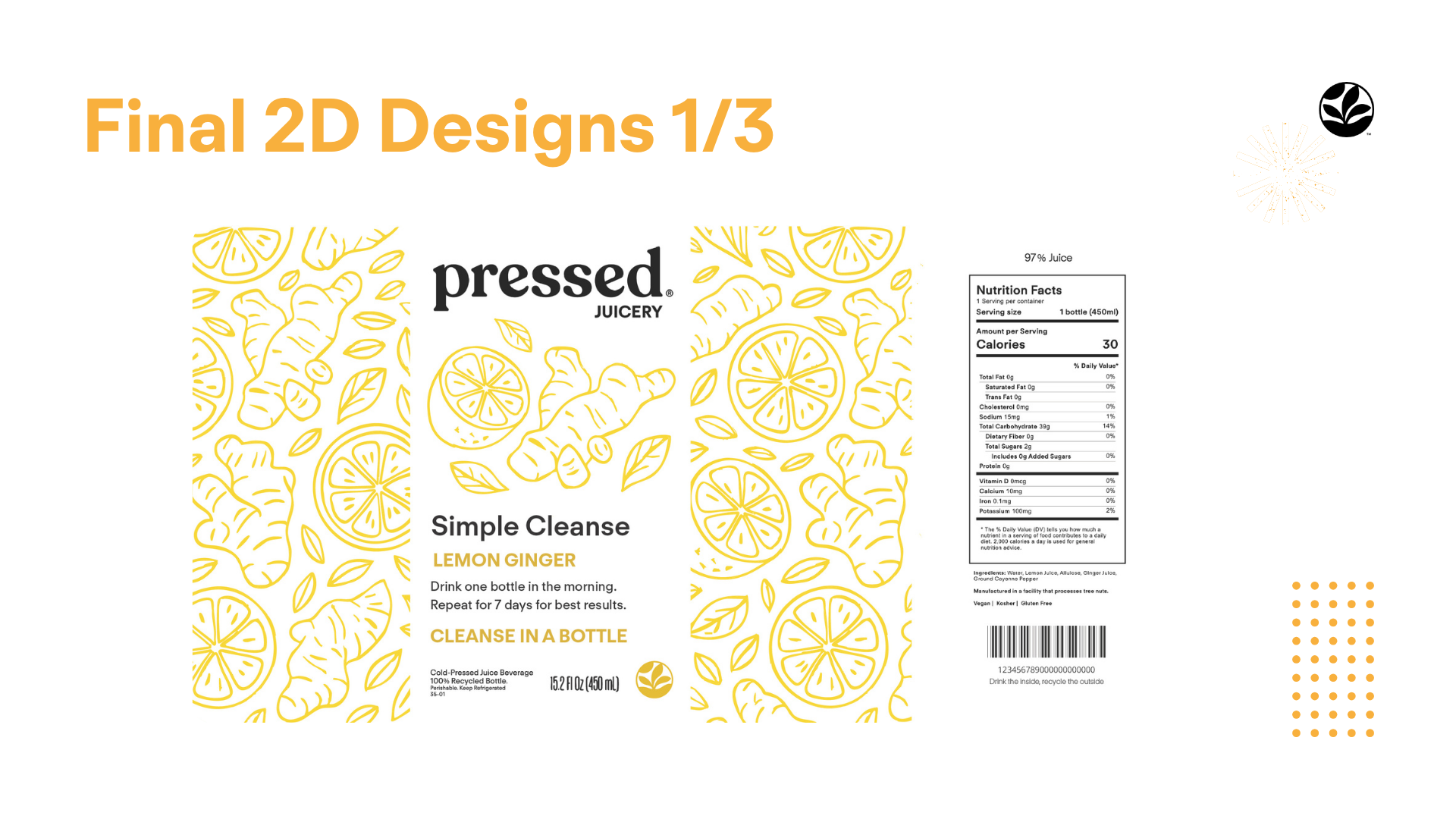 Final 2D design - Lemon Ginger Simple Cleanse