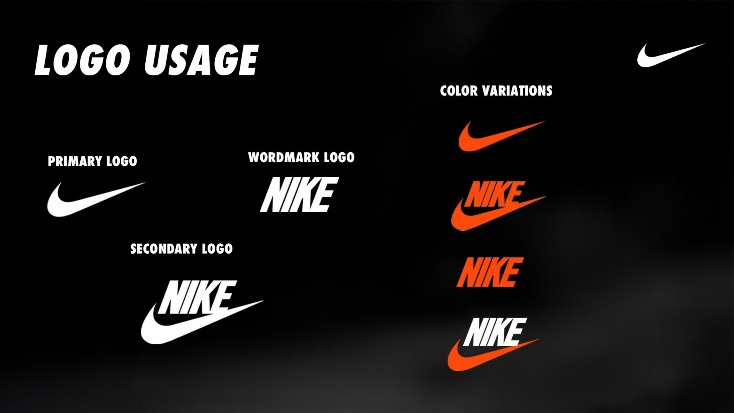 Logo Usage - primary, wordmark, secondary, color variations